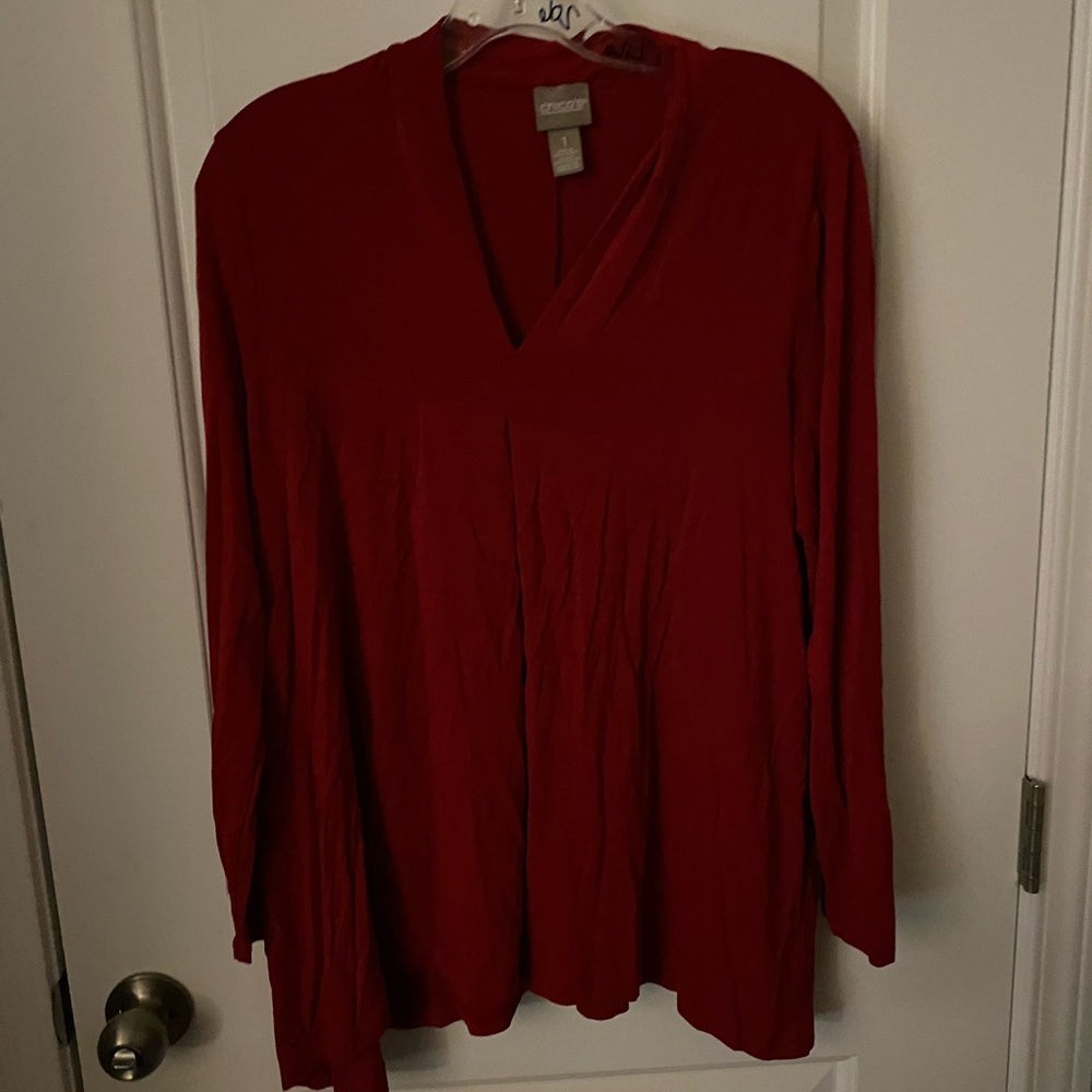 Red sweater chicks long sleeve women’s size 1